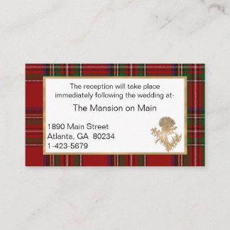 Cartão De Lugar Recepção de casamento Dourada de Thiste Royal Stew