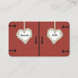 Cartão De Lugar Red Barn e Daisies - Recepção de Casamento