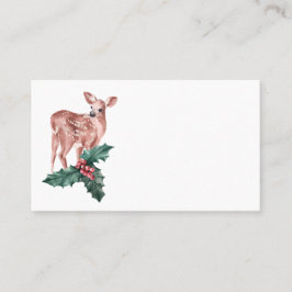 Cartão De Lugar Reindeer Christmas Red Wedding Deer Floral