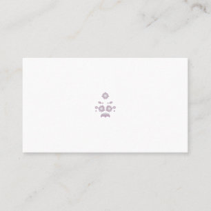 Cartão De Lugar Rosa decorativo de leite branco