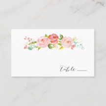 Rosa Garden Floral Wedding Escort / Placa