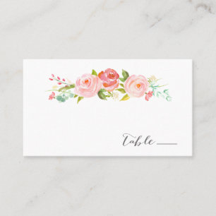 Cartão De Lugar Rosa Garden Floral Wedding Escort / Placa