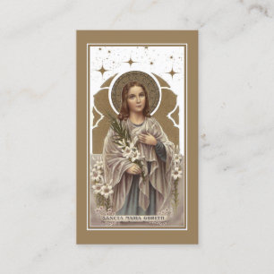Cartão De Lugar Rua Maria Goretti Oração Católica Santa