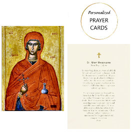 Cartão De Lugar Rua. Mary Magdalene Orthodox Prayer Card