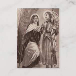 Cartão De Lugar Rua. Therese of Lisieux Joan of Arc Católica Santo
