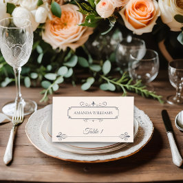 Cartão De Lugar Rustic Filigree, Casamento