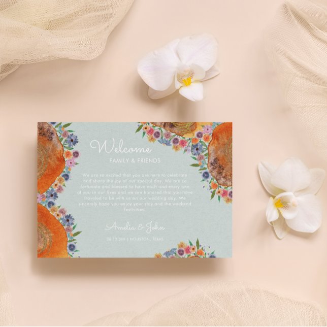 Cartão De Lugar Saco de Presente de Boas-Vindas de Casamento com F (Front)