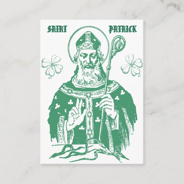 Cartão De Lugar Saint Patrick Devotional Prayer Card (Frente)