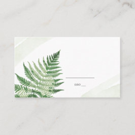 Cartão De Lugar Samambaia Verde Minimalista
