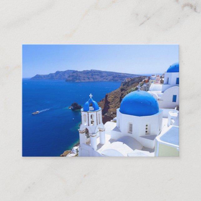 Cartão De Lugar Santorini (Frente)