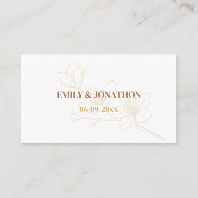 Cartão De Lugar Saúde ao Amor! Script Whimsical (Frente)