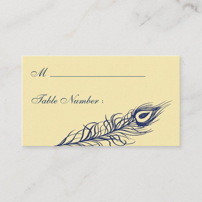 Cartão de lugar Shake your Tail Feathers (amarelo) (Frente)
