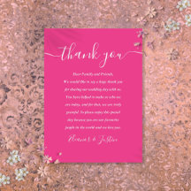 Signature Script Wedding Hot Pink Obrigado