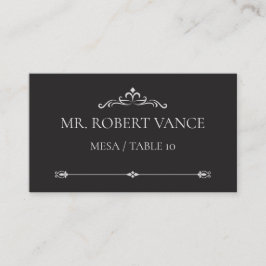 Cartão De Lugar Silver Elegance Collection Wedding Place Card