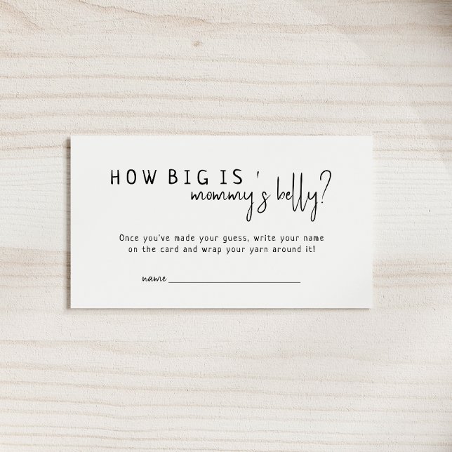 Cartão De Lugar Simples Moderno Neutro Quanto Grande É O Mommys Be (Criador carregado)