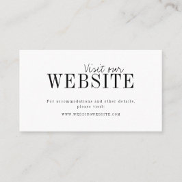 Cartão De Lugar Site minimalista de tipografia moderna Inserir car