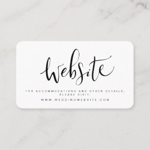 Cartão De Lugar Sítio Web de Casamento de Script Simples Moderno I