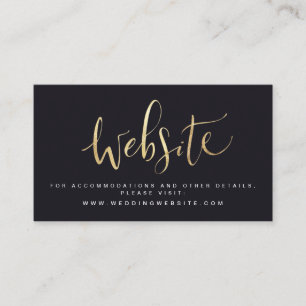 Cartão De Lugar Sítio Web de Casamento de Script Simples Moderno I