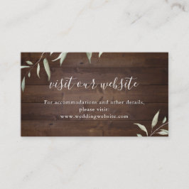 Cartão De Lugar Sítio Web de madeiras verdes legantes Inserir cart