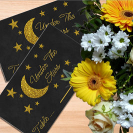 Cartão De Lugar Sob o Aniversário das Estrelas