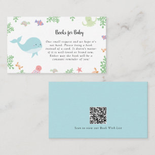 Cartão De Lugar Sob o Chá de fraldas do mar adivinha quantos cartõ