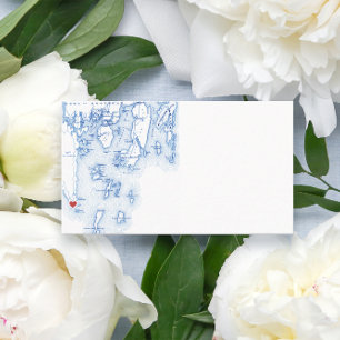 Cartão De Lugar Southport Maine Map Blue Wedding Escort