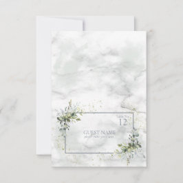 Cartão de Lugar Suculento Eucalyptus Azul-Claro Du