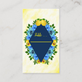 Cartão De Lugar Sunny Lemon Floral Wedding