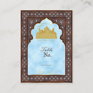 Cartão De Lugar Taj Mahal - Estilo Boêmiano Oriental