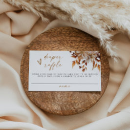 Cartão De Lugar TALIA Boho Terracotta Fralda Floral Raffle Ticket