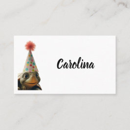 Cartão De Lugar Tartaruga personalizada com fixação de chapéu de f