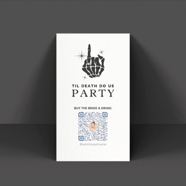 Cartão De Lugar 'Til Death Do U Party Bachelorette Code Card (Criador carregado)