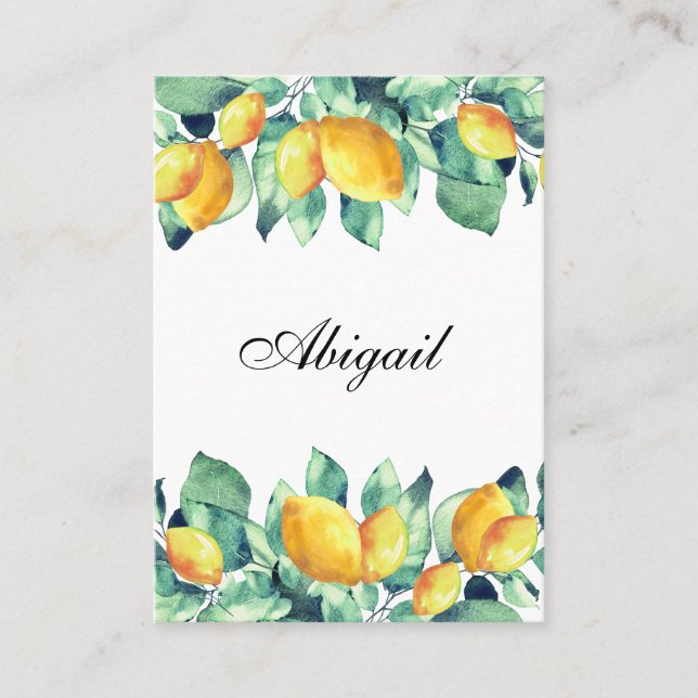 Cartão De Lugar Toscana elegante Wedding Weis verde Platzkarte (Frente)