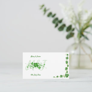 Cartão De Lugar Tradicional Irish Shamrock Celtic Clover