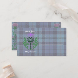 Cartão De Lugar Tradicional Scottish Tartan e Scotland Thistle