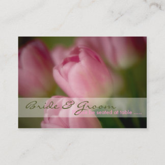 Cartão De Lugar Tulipas Rosa ・ Miniplaca de assento convidado