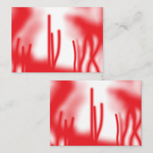 Cartão De Lugar Um design gráfico com vermelho e laranja em negrit