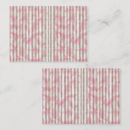 Cartão De Lugar um fundo listrado rosa e branco