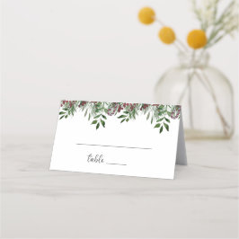 Cartão de lugar verde