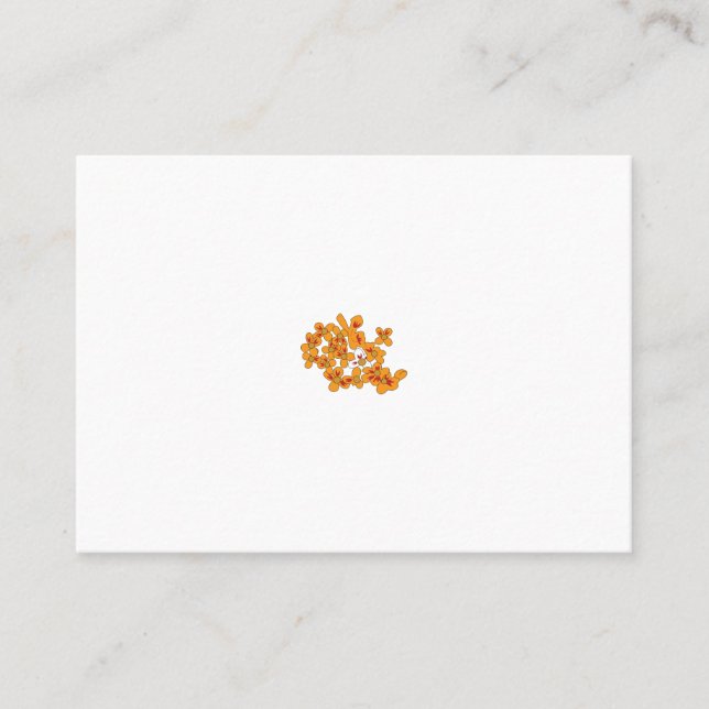 Cartão De Lugar vermelho, cinza, laranja, clipe marrom (Frente)