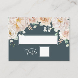 Cartão De Lugar Vintage Floral Blue Wedding Place Setting Cards