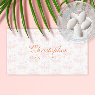 Cartão De Lugar Vintage Palm Tree Casamento Tropical
