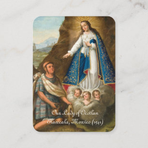 Cartão De Lugar Virgem Abençoada Mary Ocotlan Prayer Católica