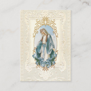 Cartão De Lugar Virgem Maria Religiosa Oração Fúnebre 