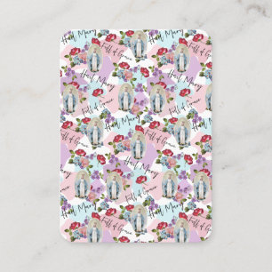 Cartão De Lugar Virgem Religiosa Mary Memória de Oração Católica 