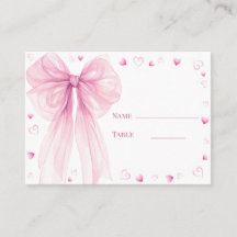 Watercolor Ribbon & Heart Coquette Seating Decor