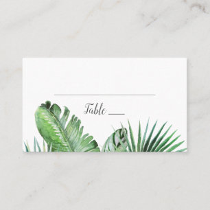 Cartão De Lugar Wild Tropical Palm Wedding