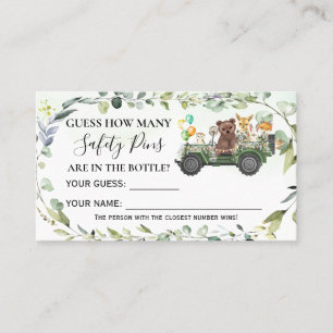 Cartão De Lugar Woodland Quantos Pinos De Segurança Placa Chá de f