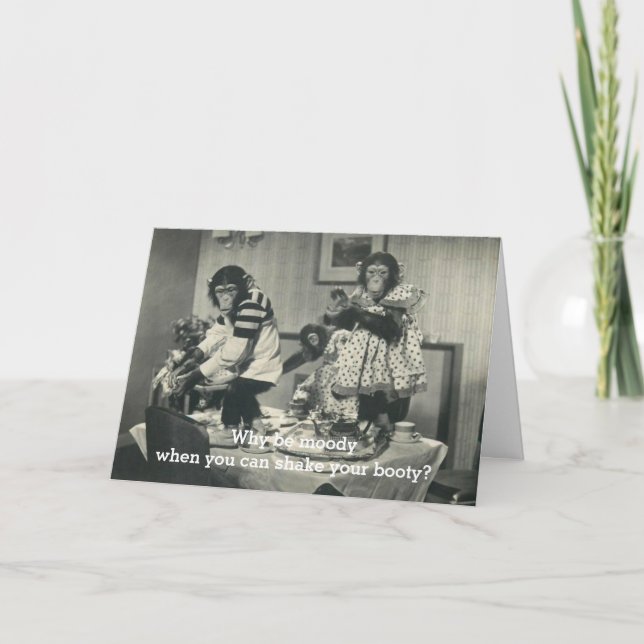 Cartão de macaco humorístico (Frente)