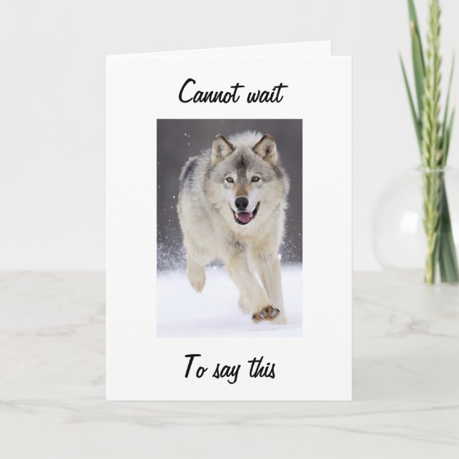 CARTÃO DE MADEIRA FABULOSA COM "40" WOLF GREETING (Frente)